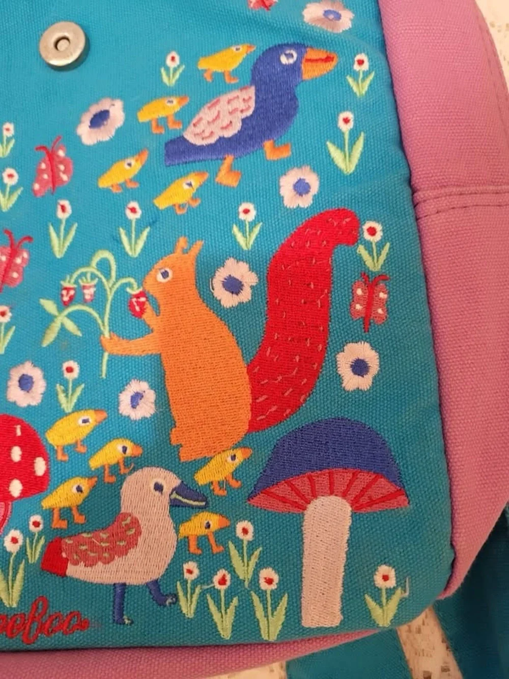 eeBoo Embroiderd Backpack For Little Girls